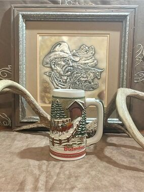 1984 Budweiser “Covered Bridge” Holiday Stein